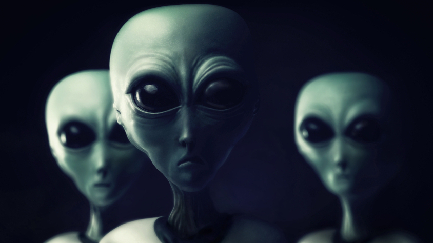 One artists rendering of imagined alien beings.